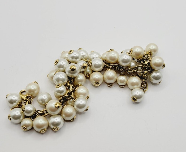 Kate Spade Bracelet New York Chunky Faux Pearl Dangle 9 in gallery