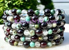Wholesale Lot 6 Pcs Natural Crystal Capricorn Zodiac Stretch Bracelet Healing