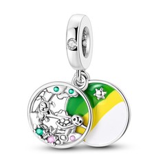 MULA European Turtle and Rabbit Pendant Charm For Bracelet 925 Sterling Silver
