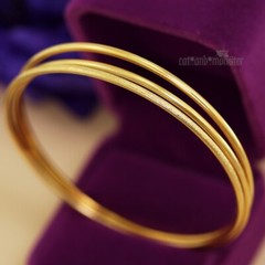 24K PLAIN YELLOW GOLD GF WOMENS ROUND Mixed Stardust RING BAND GOLF BANGLE Set