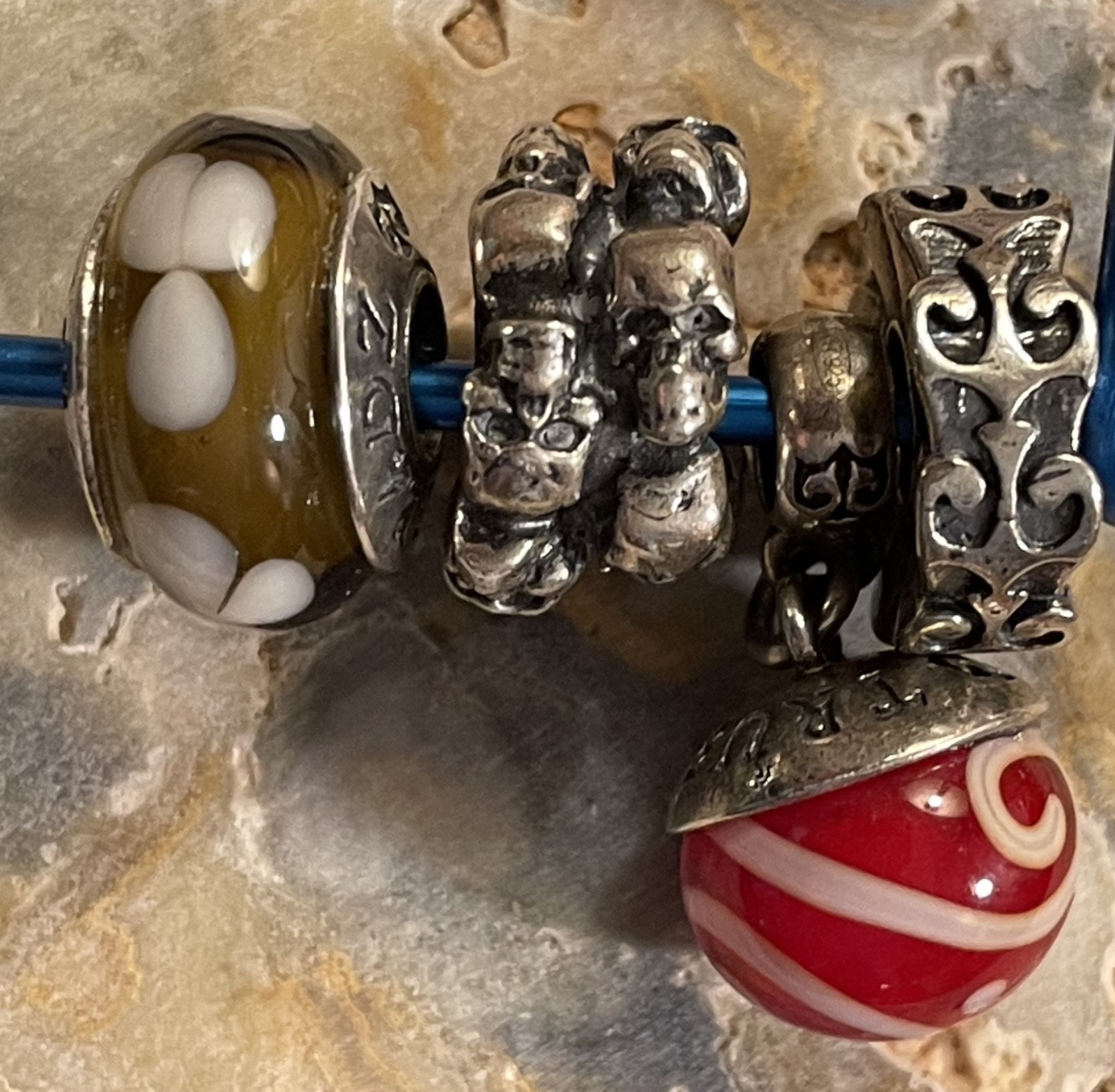 True Beadz True Companion Skulls Solid Sterling Silver Fits Trollbeads gallery