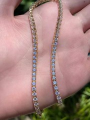 9CT Round Cut Lab-Created Diamond 8 inch Tennis Bracelet 14K Yellow Gold Plated
