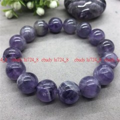 6/8/10/12/14mm Purple Amethyst Gemstone Round Beads Stretchable Bracelet 7.5″