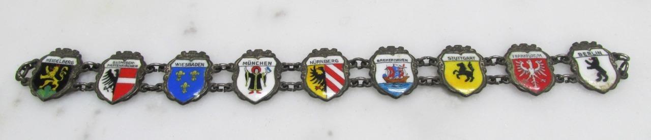Vintage 800 Silver Shield Link Bracelet ~ 6-1/2" ~ AS IS ~ 18.5g ~ 15-B1303 gallery