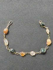 Estate – Gold Tone Braclet With Caged Stones – Fashionable – Item 301
