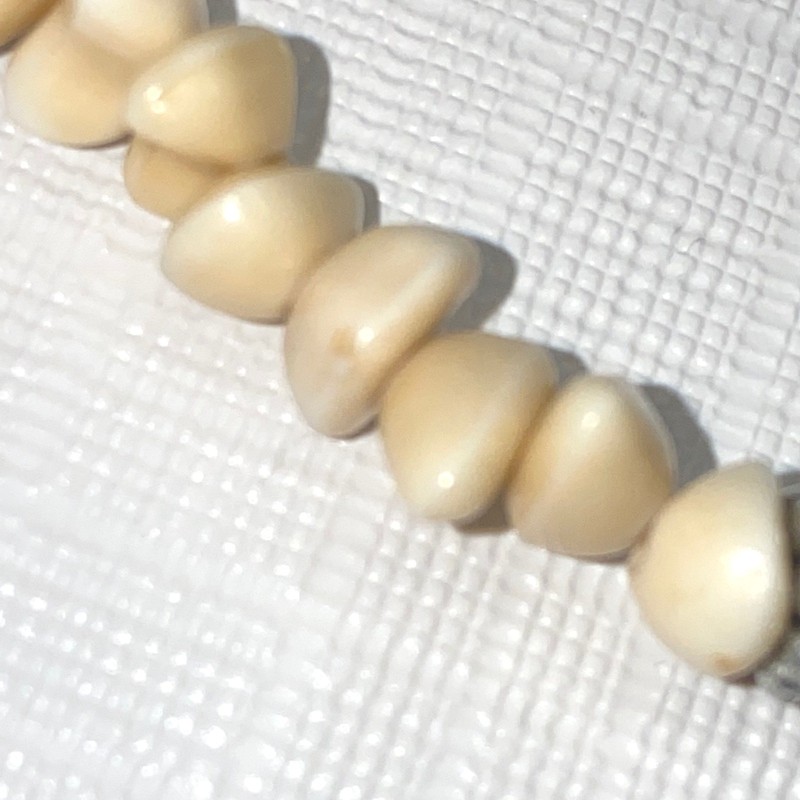 Beaded Stretch Bracelet Brown Seed Beads Cream Beads Stretchy gallery