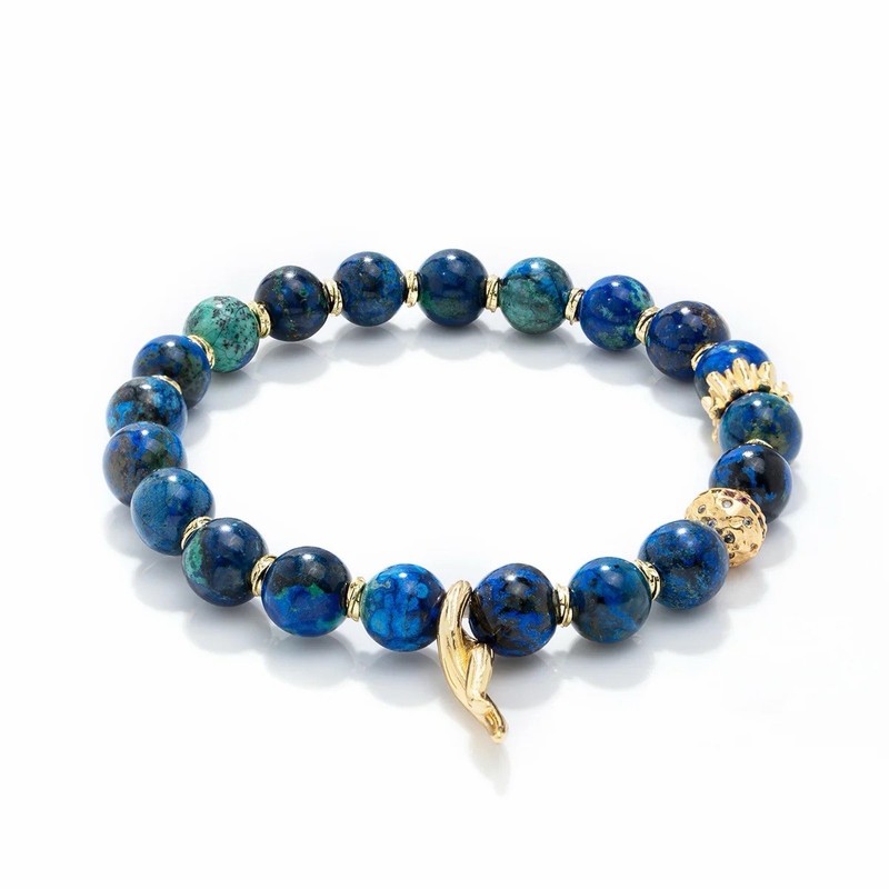 Natural Azurite Gemstone Bracelet jewelry Healing Crystal gallery