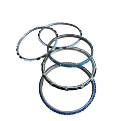 Set of 5 Bangle Bracelets Boho Beaded Bangles y2k