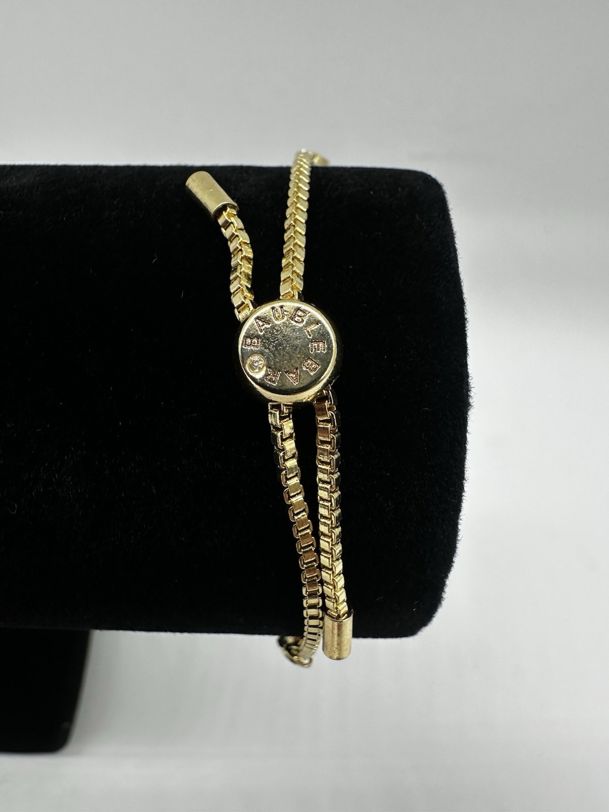 Baublebar Brooke Heart Stone Women's Gold Crystal Tennis Bracelet gallery