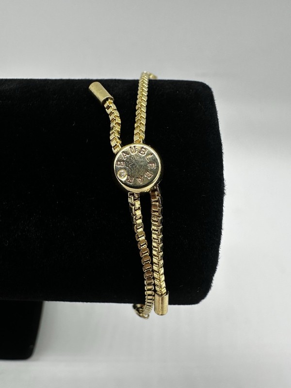 Baublebar Brooke Heart Stone Women's Gold Crystal Tennis Bracelet gallery