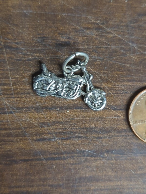 Base Metal Motorcycle Charm 1 In By 1/2 In High gallery