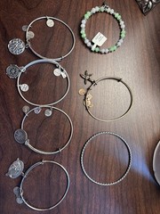 Lot of 7 Genuine Alex and Ani Bracelets Good Energy Collection