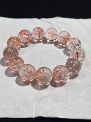 Natural Beautiful gold Strawberry Quartz Crystal Beads Bracelet