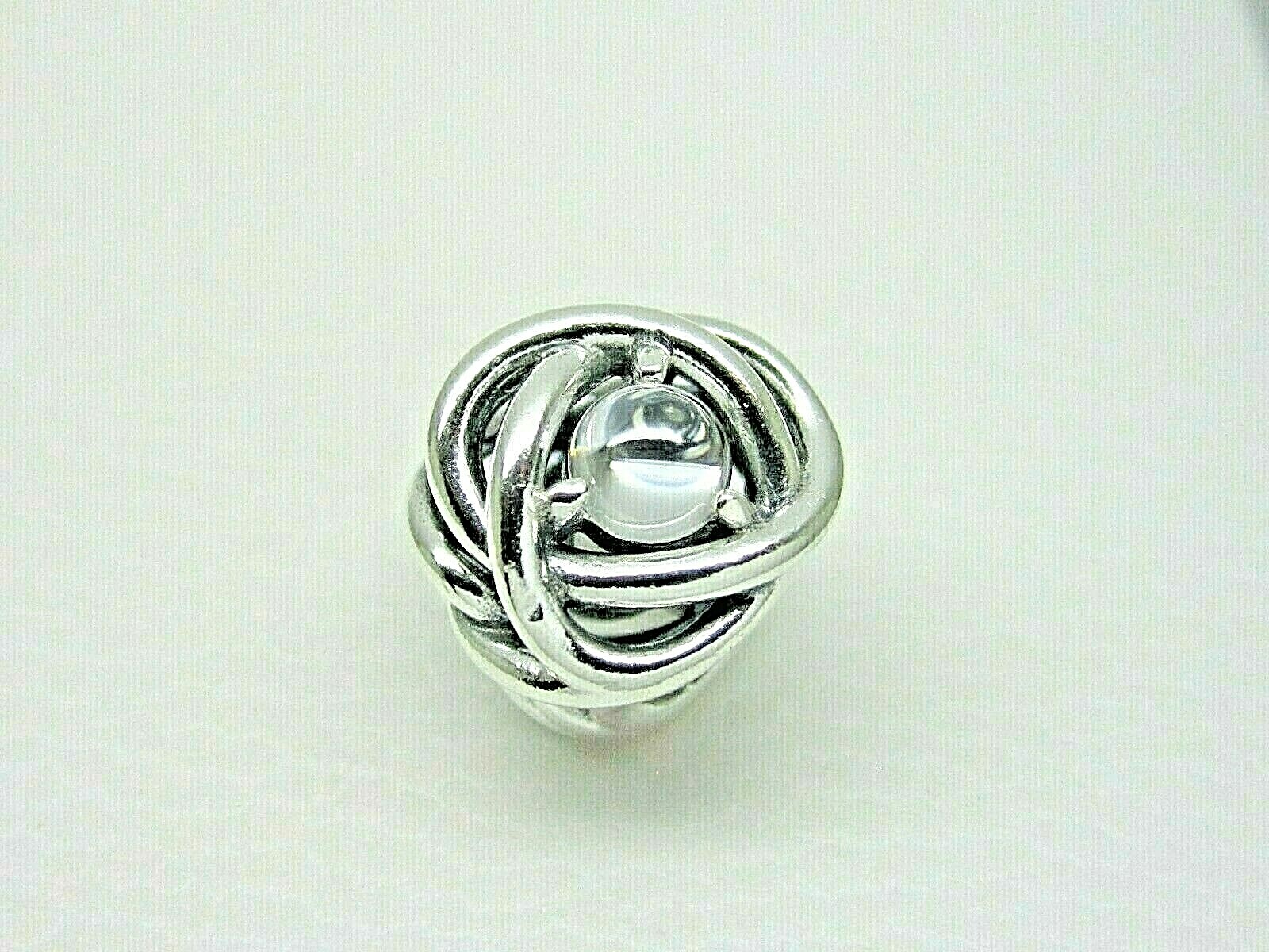 Authentic Pandora #790064C01 Clear Eternity Circle Charm - April gallery