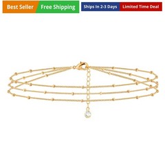 acelet for Women 14K Gold Plated Dainty Chain Simple Jewelry Cute Handmade Mi…