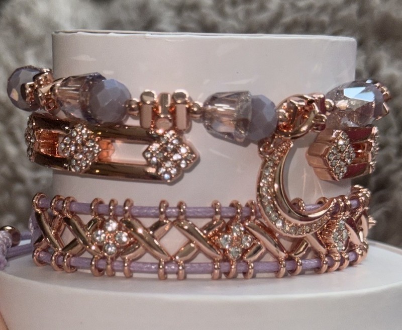 Bomb Party Spring Stacks 2026-Lunar Elegance ST52669 on Rose Gold Plating-Moon gallery