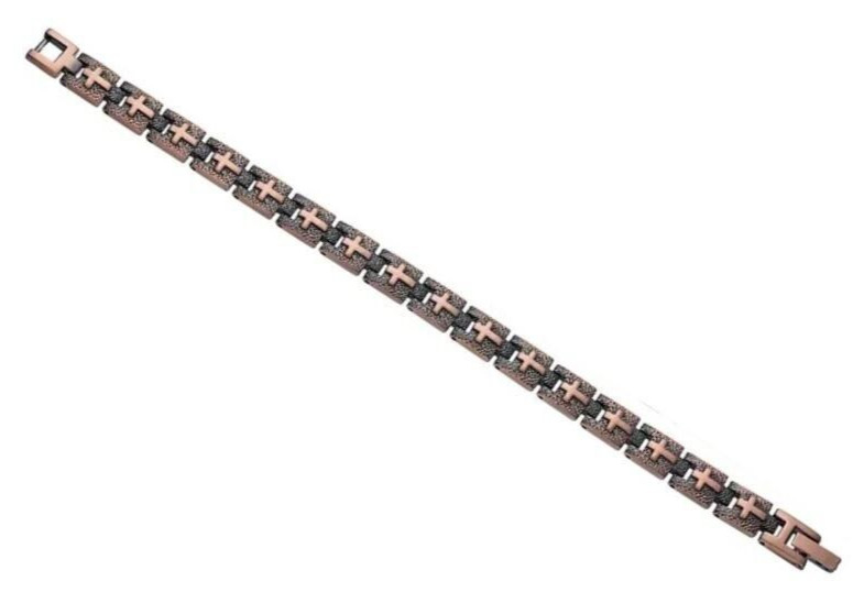 Copper Magnetic Link Bracelet Copper Plated Arthritis Therapy Bracelet Cross gallery