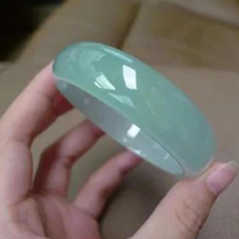 Green Natural Jade Jasper Circle Bangle Bracelet 6.5 0r 7 or 7.25 or 7.5 Inches gallery