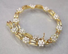 6CT Round Cut Simulated Diamond 14K Yellow Gold Plated Women’s Tennis Bracelet