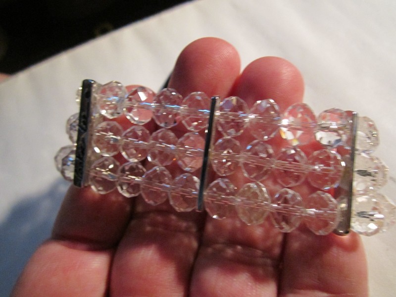 COOKIE LEE GENUINE CRYSTAL BRACELET -FITS UP TO 7 1/2" WRIST HEAVY - OFC-D5 gallery