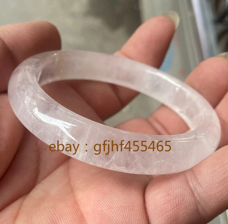 Authentic polished transparent white quartz crystal gemstone bracelet inner gallery