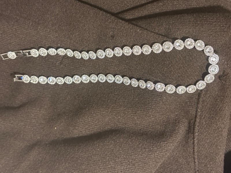 Swarovski Una Angelic Tennis Bracelet Round Cut, Small, White, Rhodium Plated gallery
