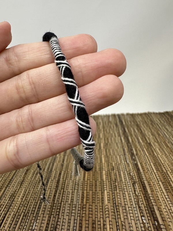 Handmade Adjustable Braided Bracelet – Black White & Multicolor Unisex Gift gallery