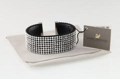 Daniel Swarovski Thin Rigid Cuff Crystal Bracelet w/ Original Box and Pouch