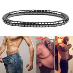 Men Women Therapy Weight Loss Hematite Stone Healing Beads Bracelet Jewelry Gift