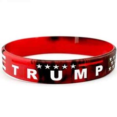 Pair of Donald Trump Support Silicone Bracelets TK8-1