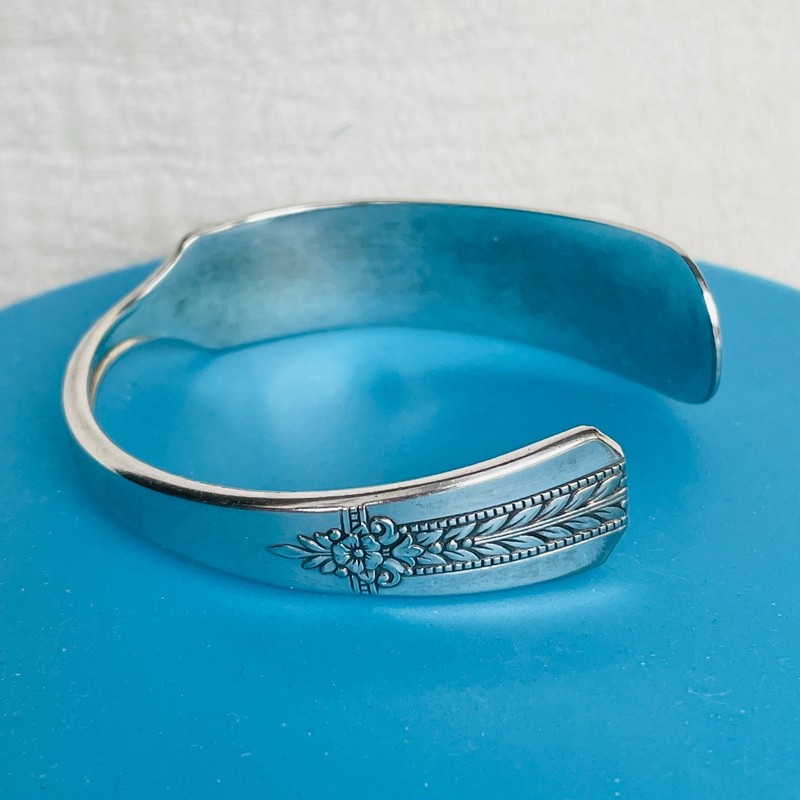 Vintage Silver Plate Flatware Cuff Bracelet, Adjustable Size 6 to 7 inch - NEW! gallery