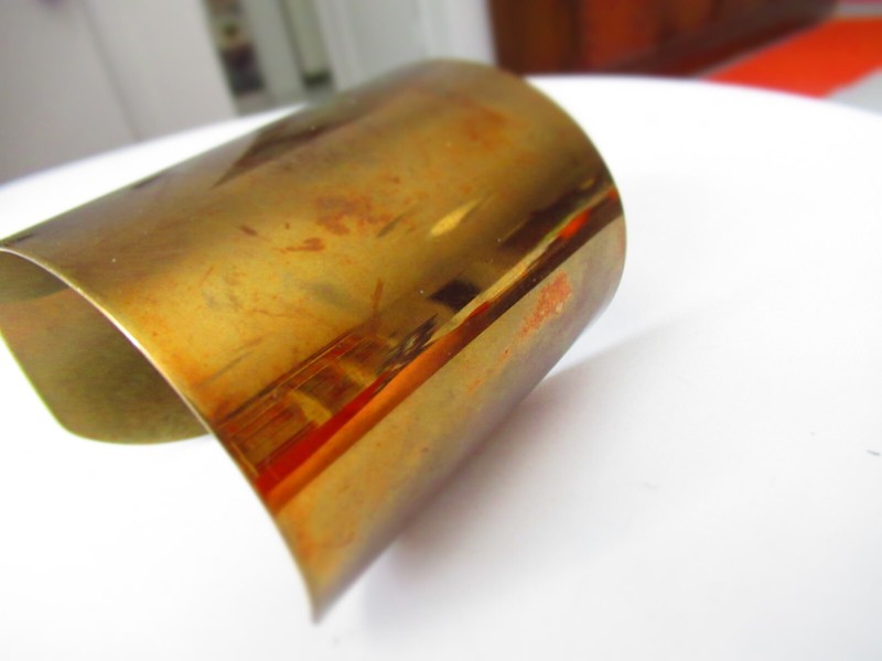 1950s VINTAGE Coil Upper Lower 2 1/2" Arm Wrap Bracelet Cuff Armlets MCM Gold!! gallery