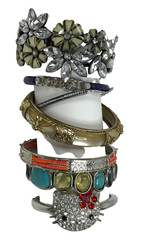 Bangle Bracelet Lot Vintage To Modern Colorful Rhinestone boho bling kitty glam