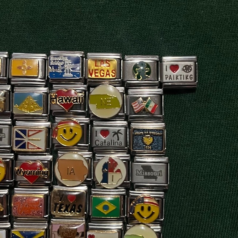 You Pick – Y2K Italian Charm Link USA States World Flags Country Travel Retro gallery