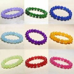 Hot Natural 6/8/10/12mm Multicolor Round Gemstone Beaded Stretch Bracelet 7.5″
