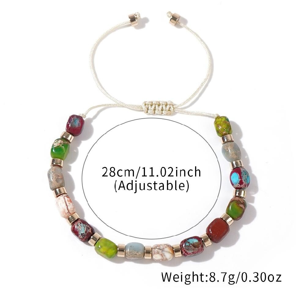 Genuine Amazonite Beaded Handmade Healing Reiki Chakra Boho Women Bracelet T77 gallery