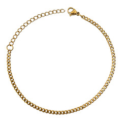 Chain Bracelet 7 1/8 KC Gold on Stainless Steel 2″ Extender Chain Adjustable