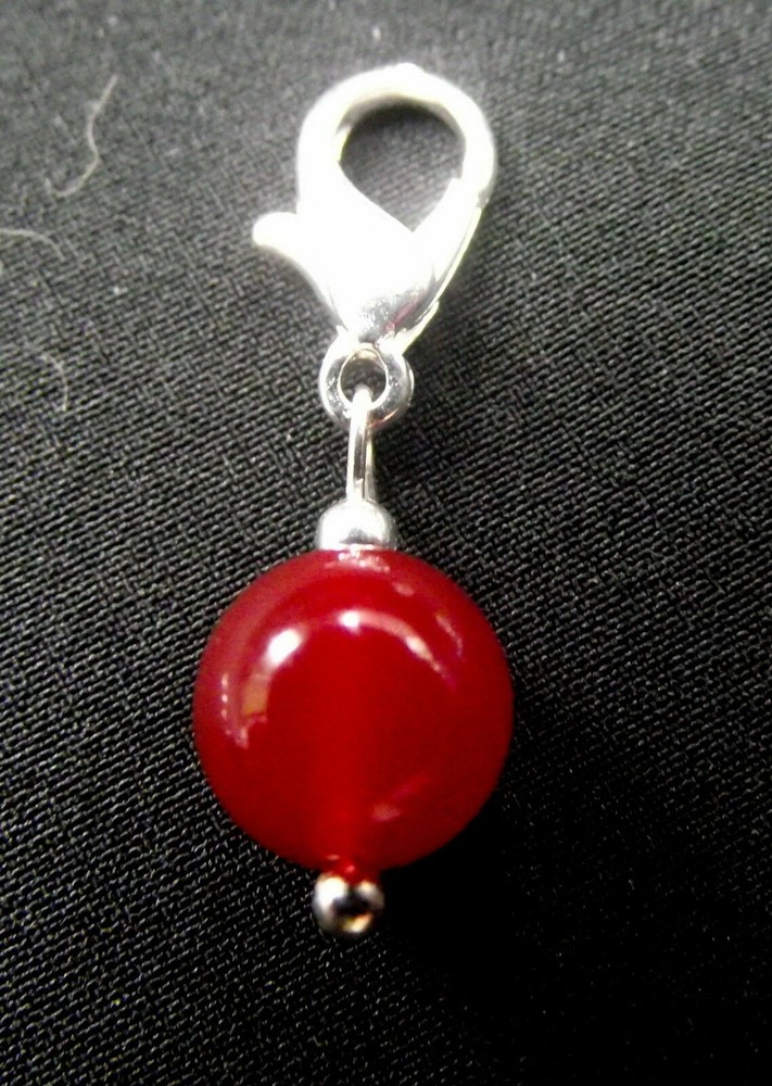 Clip on Gemstone Charms for Bracelet - Choice, Tiger Eye, Rose Quartz - Healing