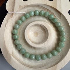 Grade A Green Natural Jadeite Beads Bracelet