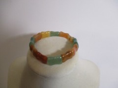 Women’s Adventurine Stretchy Bracelet Natural Colors Coral Jadite Yellow Tan