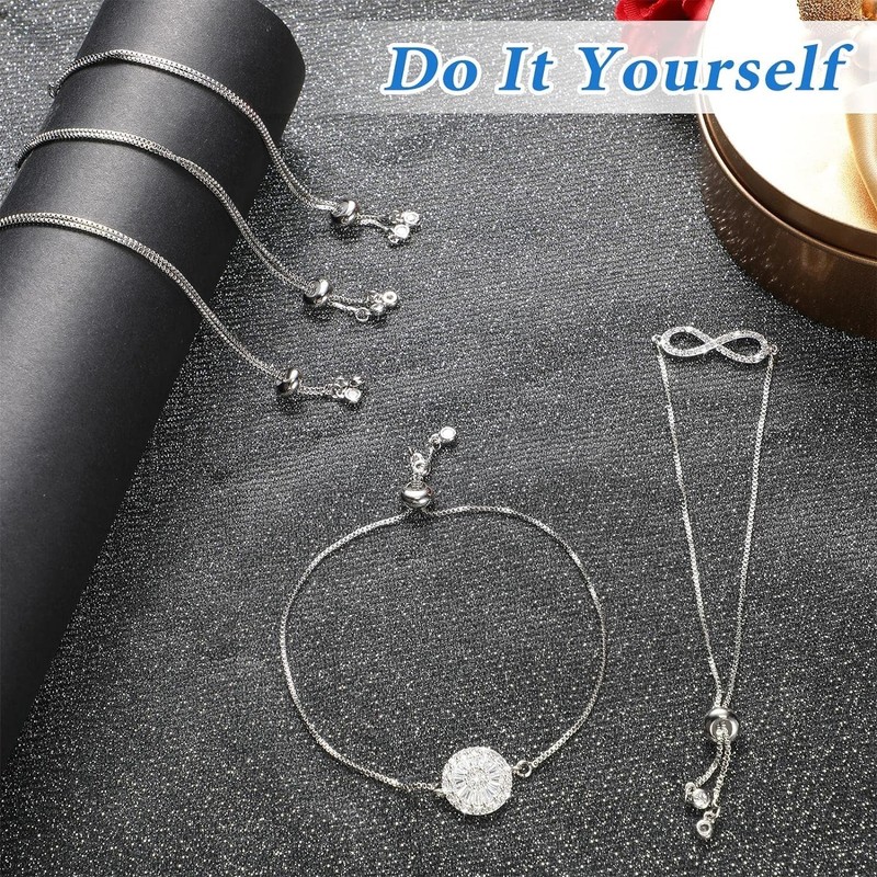 10 Pieces Adjustable Slider Bracelet for Jewelry Making Bracelet Chains for D... gallery