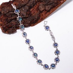Rainbow Mystic Fire Topaz 925 Sterling Silver Adjustable Bracelet 7-8″ B13047