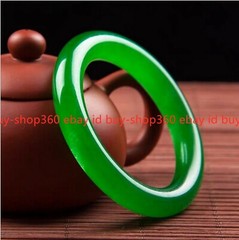 54-62mm Natural Green Jadeite Jade Gemstone Bangle Bracelet Jewelry