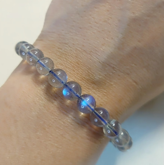 Moonstone Stone Bracelet Natural 7-8mm Gemstone Stretch Energy Bracelet Gift gallery