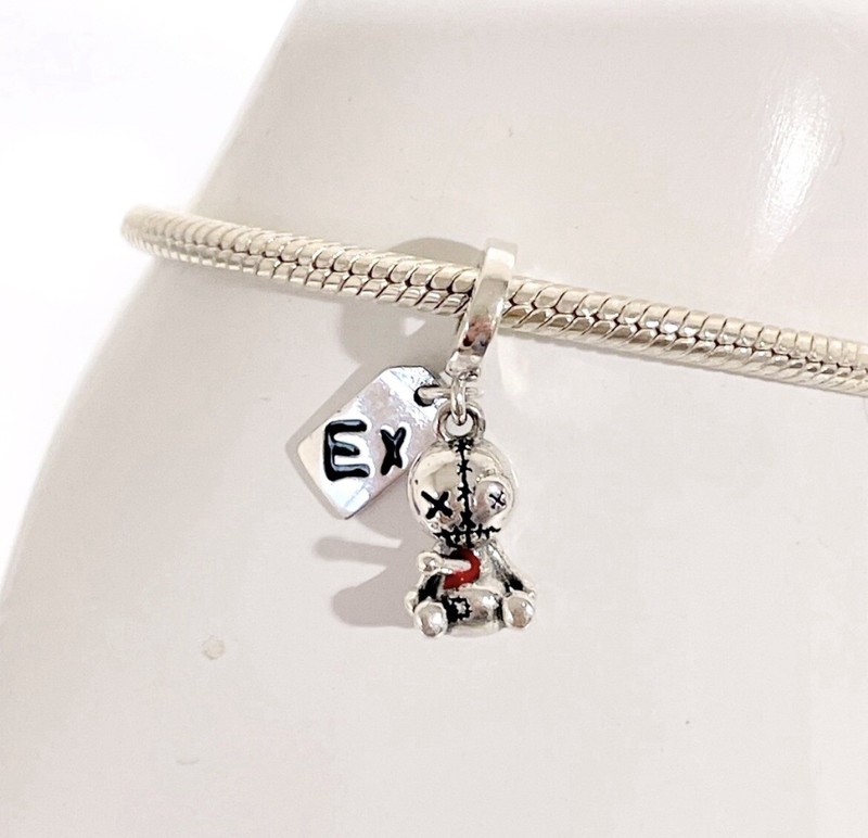 Ex Voodoo Doll Dangle Charm 925 Sterling Silver gallery