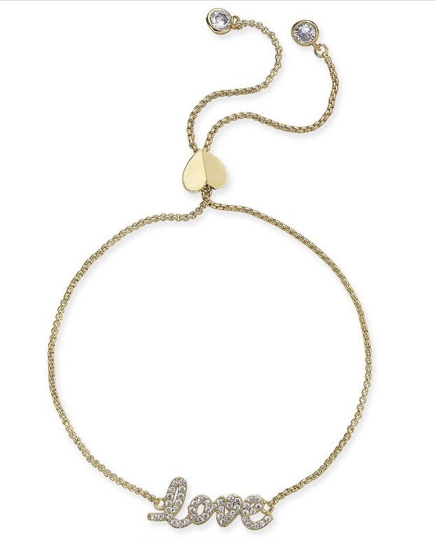 $68 Kate Spade New York Say Yes Love Pave Slider Bracelet #251 gallery