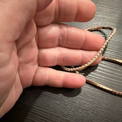 Gold Tone Metal Tennis Chain Bracelet Clear Round Stones Prong Setting
