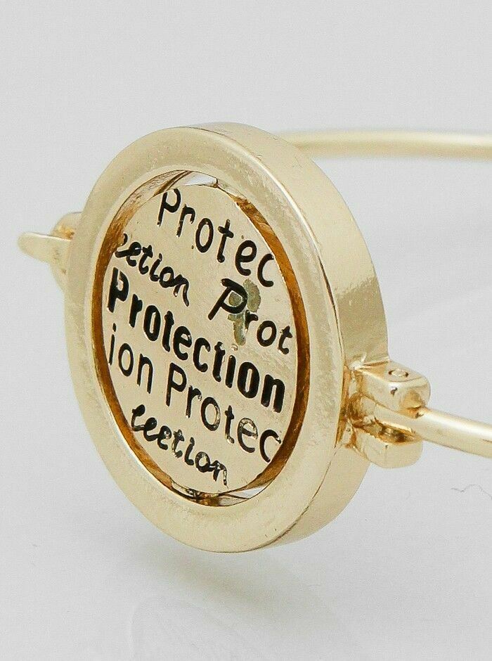 Hamsa Hand Bracelet Thin Metal Hook Bangle Evil Eye Protection GOLD Jewelry gallery