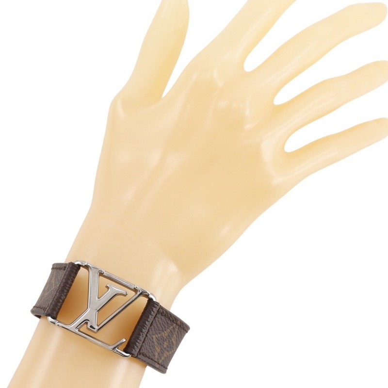 LOUIS VUITTON Bra Rubbed Hockenheim Bracelet M6141 Brown Monogram canvas 2... gallery