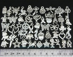 Wholesale Bulk Lots Tibetan Silver Mixed Pendants Charms Y38